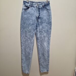 Vintage 80's BONGO Women's Blue Acid High Rise Jeans Size 9 Waist 26"